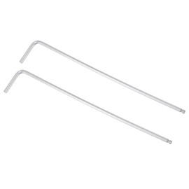 TOP-VIGOR 2Pcs 3/32" Ball End Hex Key Wrench, L Shaped Long Arm Allen Key for Household DIY, Professional Machine Repairing, CR-V