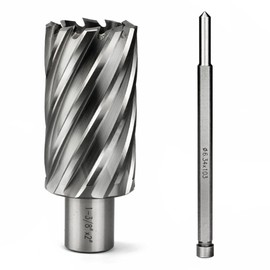 JESTUOUS Annular Cutter 3/4 Inch Weldon Shank 1-3/8 Cutting Diameter 2 Cutting Depth Slugger Bits HSS Kit for Magnetic Drill Press