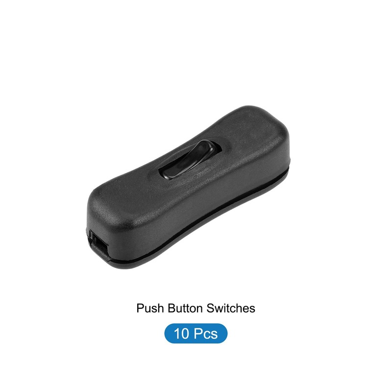 Rebower Push Button Switch Inline Cord Push Switch AC 250V
