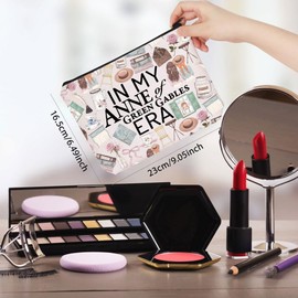 WCGXKO Book Lover Gift Classic Literature Gift in My Anne Era Makeup Bag Bookworm Gift Book Nerd Gift (Anne Bag CA)