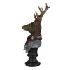 MAISONICA Man Deer Stag Bust Ornament - Cool Male Grey