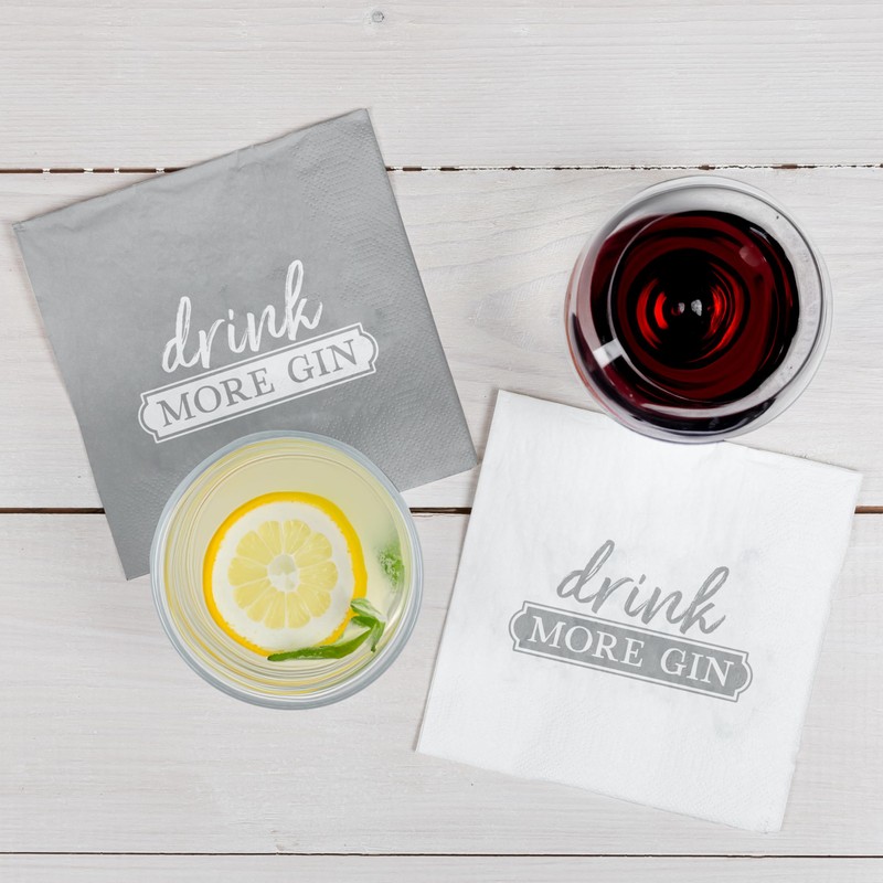 150 cocktail napkins, 3-ply, 25 x 25 cm, drink more