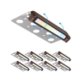 LEONLITE 8-Pack Premium Series 5CCT 7 Inch LED Hardscape Lighting Swivel, 2200K/2700K/3000K/4000K/5000K Selectable, Retaining Wall Light Low Voltage, 12V Paver Light, 4.5W Outdoor Step Light, ETL