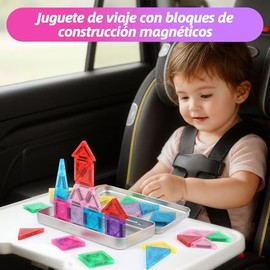 HETIE Bloques Magnéticos Juego de 40 Piezas, Juguetes de Construcción 3D, Juguetes de Construcción con Bloques de Construcción Magnéticos para Niños y