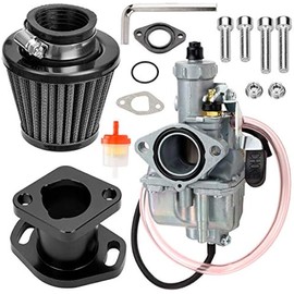 FVRITO Racing VM22 Carburetor for Predator 212cc 196cc 224cc Coleman CT200U BT200X GX160 GX200 6.5hp OHV Clone Engine KT196 Baja MB200 Mini Bike Go Kart with 38mm Air Filter Performance Parts Black