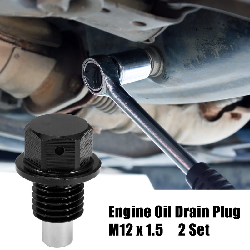 X AUTOHAUX 2 Set M12x1.5 Oil Drain Plug Aluminum Alloy