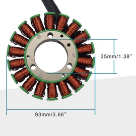 GOOFIT 18 Coils 7 Wires Ignition Stator Magneto Replacement for ATV 400 YFM400 YFM350 2002-2004 Generator 2000-2006 Engines