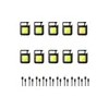 10 Piezas Linterna Lampara Recargable Led De Lampara Llavero Blanco