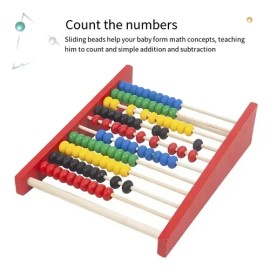 Ábaco Didáctico Madera 10 Filas HDC Para Niños 3 Años Montessori                                                                                      