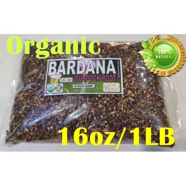 Burdock Root C/S Natural Organic 16oz (Arctium Lappa) Bardana/raiz de bardana te