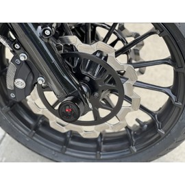 Goldfire Front Axle Bolt Covers, Black Billet 3D Machined Skeleton Skull Axle Covers Wheel Axle Caps Compatible for Harley 2002-2023 Harley Softail Electra Road Street Glide Sportster