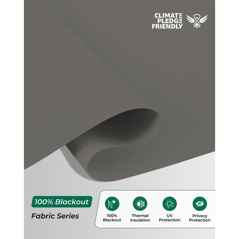 Allesin Motorized Blinds with Remote | Automatic Blackout Roller Shades,