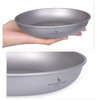 Boundless Voyage Ultralight Titanium Pan Dish Plate with Carry Mesh