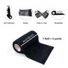 [8 Pack 4" x 5 Yards] Black- Self Adhesive Cohesive