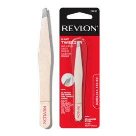 Revlon Designer Series Slant Tweezer, High Precision, Made With Long Lasting Stainless Steel, Stocking Stuffer for Women, 1 Count