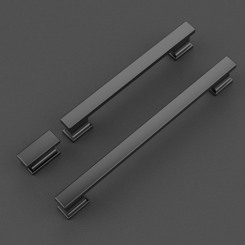 9BUILD 5 Inch(128mm) 20 Pack Matte Black Cabinet Pulls -