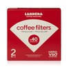 Hario-Compatible #2 Oxygen-Bleached White Coffee Filters for V60 Dripper, 40ct