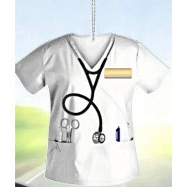 Personalizable Nurse Scrubs  Gift for Nurse Doctor RN or CNA  Christmas Ornament