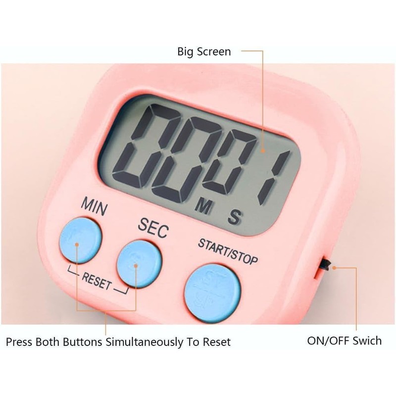 Kitchen Timer, Magnetic Digital Count up&Count down Kitchen Timers for
