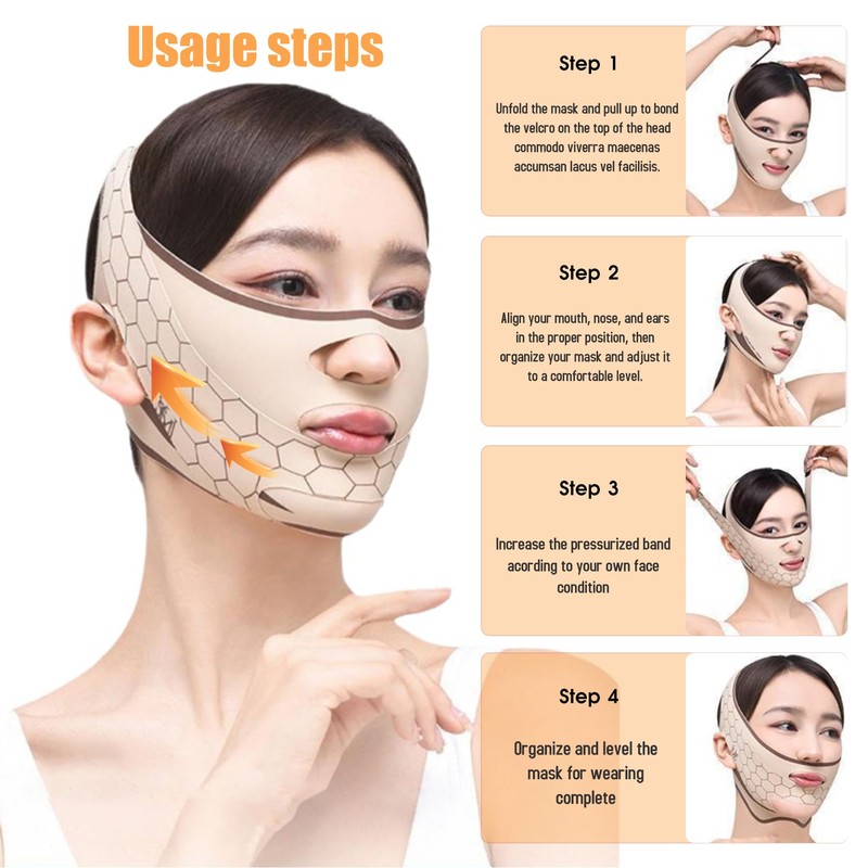 kanuoc V Line Lifting Mask, Adjustable Chin Strap for Sleeping,