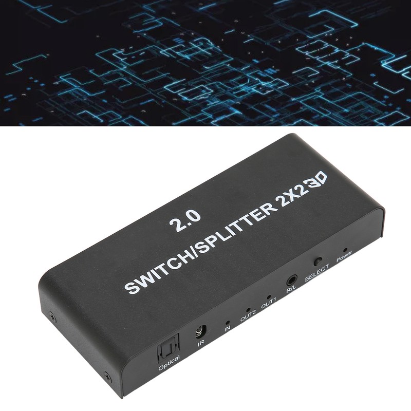 2x2 HD Multimedia Interface Splitter 4K 60Hz 2 In 2