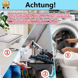 TransOurDream Real Inkjet Transfer Film, Iron-On Film for Dark Textiles, for Heat Press, DIN A4 x 20 Sheets, T-Shirt Paper for Dark T-Shirts (D-3-6.0-20)