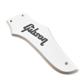 GaryG's Single Ply White Truss Rod Cover for Gibson & Epiphone Firebird #3 + Black Decal