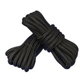 Abio Rope 8 mm 10 m Black Washing Line Cord Masonry Cord Nylon Cord Ropes Outdoor German Army Equipment Rope Tent Cord Tension Rope Boat Line Nylon Rope Repair Cord Black 8 mm / 10 m