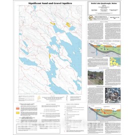 Historic Pictoric Map : Significant Sand and Gravel Aquifers in The Bottle Lake Quadrangle, Maine, 2001 Cartography Wall Art : 24in x 30in