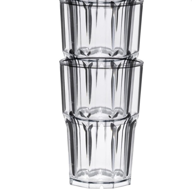 AIOS Avenue's Set of 6 Unbreakable Polycarbonate Octagon Shaped Tumblers.