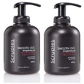 Scruples Smooth Out Hair Straightening Gel (8.5oz) - Anti-Frizz Hair Balm for Men & Women – Conditioning & Smoothening Cream – Controls Curls - Suitable for All Hair Types - Pack of 2