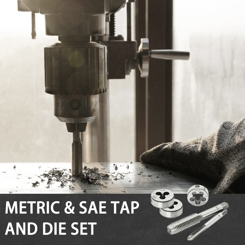 GMTOOLS 40PCS Tap and Die Set, Metric Size Standard M3