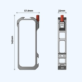 CS PRIORITY Aluminium-Schutzrahmen für InX4 Metallgehäuse, Käfig mit Kaltschuh-Halterung für InX4-Kamera-Zubehör (magnetische Version)