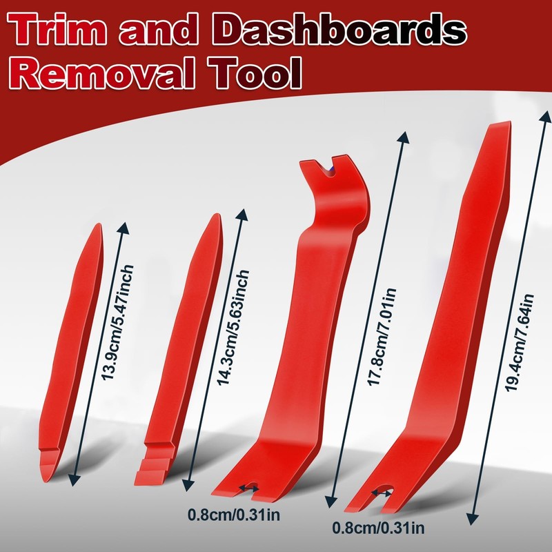 Keze 7 Pcs Auto Plastic Trim Removal Pry Tool &