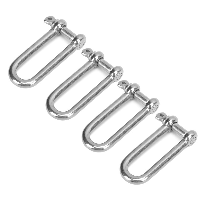 4pcs Stainless Steel U Type Shackle Lengthen U Sling Screws