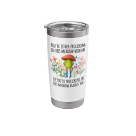 Quirky boot-wearing frog tells it like it is in meadow Stainless Steel Insulated Tumbler