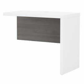 BBF Echo 36W Desk Return in Pure White and Modern Gray - Engineered Wood