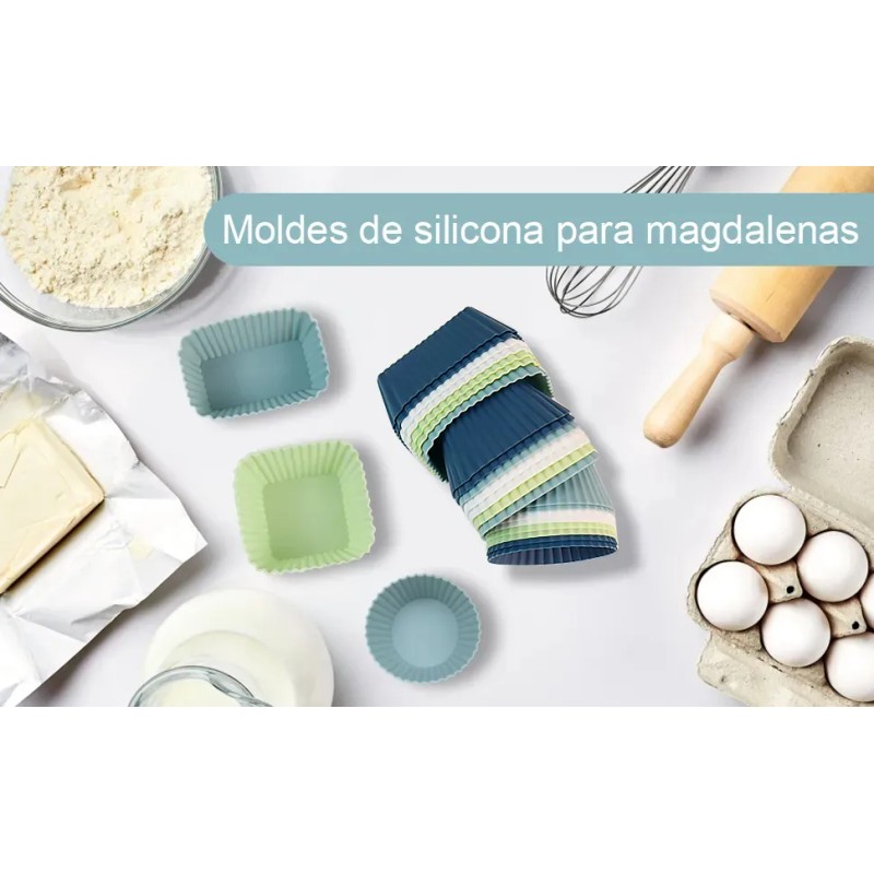 Lohotek Utensilios repostería kit antiadherente alimenticio de silicona reutilizable de