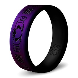 Knot Theory Claddagh Silicone Ring for Men and Women - Cosmic Purple Size 4 Wedding Band, Sports Activities, Breathable Comfort Fit 6mm Bandwidth