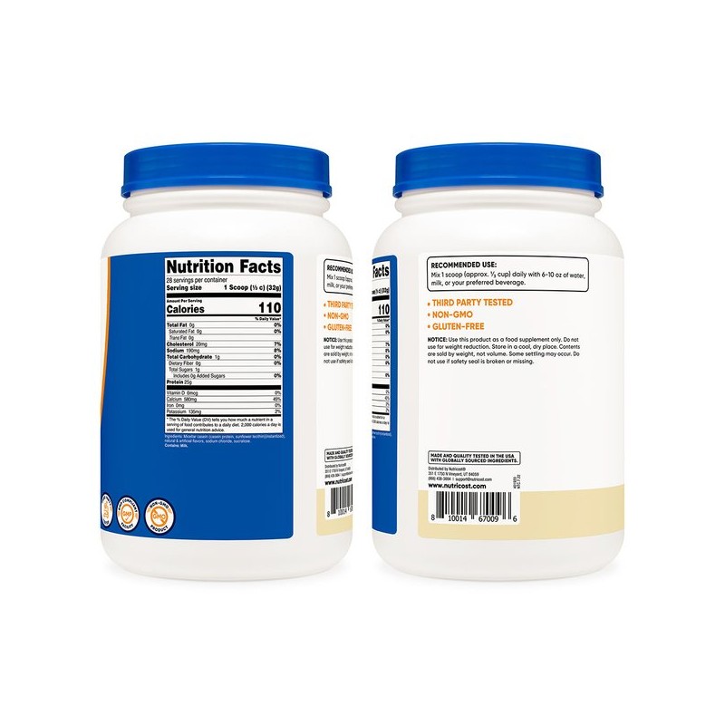 카제인 프로틴 2lb 바닐라맛 1병 Casein Protein 2lb Vanilla Flavor