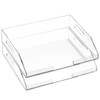 EXPUTRAN Clear Acrylic Stackable Letter Tray Desk Organizer 2 Tier