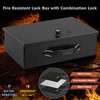 KYODOLED Fireproof Lock Box for Documents, Dual Combination and Key