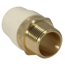 2 Pack XFITTING CPVC Transition Coupling | 3/4" CPVC x 3/4" MNPT