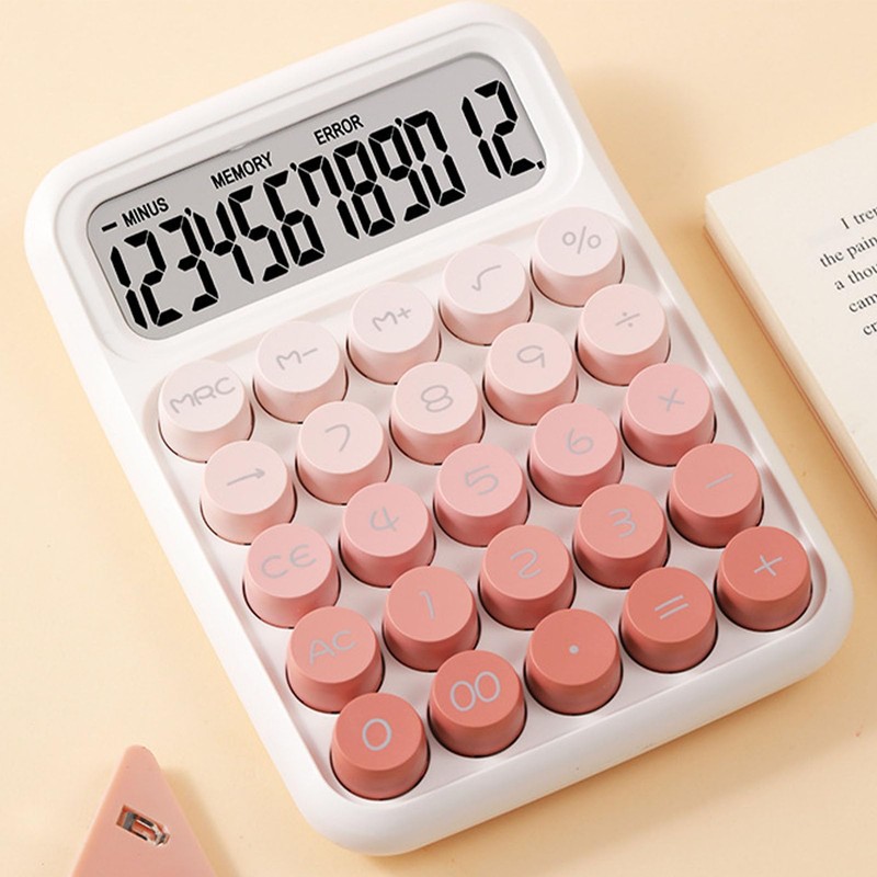 Large Button Calculator with 12 Digits Clear Display Screen Calculator