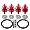 RED-Spike Spiked Quick Release Fasteners for Car Bumpers Trunk Fender
