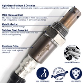 HiSport Sensor de oxígeno 250-54065 – Sensor de O2 calentado, sensor de relación de combustible de aire de 4 hilos, corriente arriba compatible con Honda CR-V 2.4L, 2013-2015 Acura ILX 2.0L