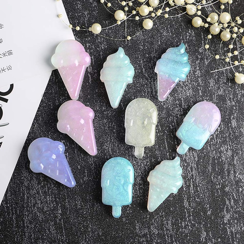 Ice Cream Shaped Resin Mold Popsicle Keychain Pendant Silicone Epoxy