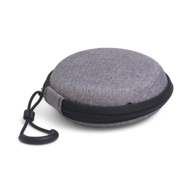 AKORD Hard Carrying Case Bag for Earphones, Grey