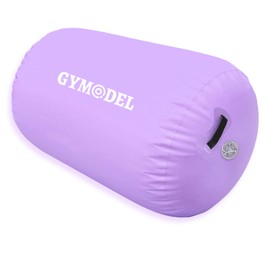 Air Roller Gymnastics Barrel Inflatable Tumbling Roller Air Mat, Air Barrel Gymnastics Tumble Track Mat with Pump for Backhandspring/Training Cheerleading/Yoga/Home and Outdoor Use