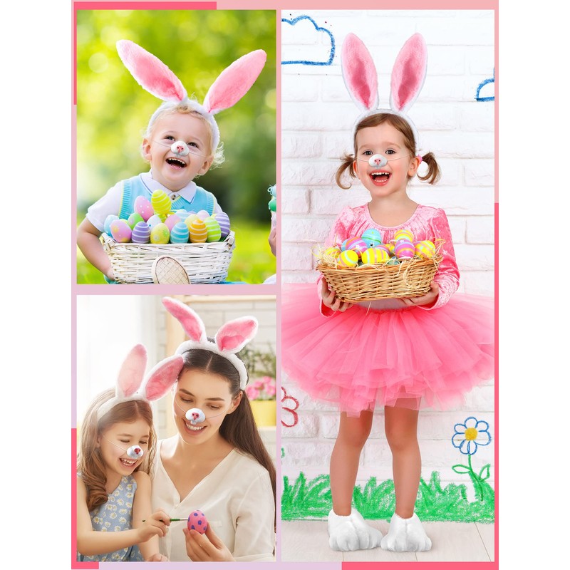 Giegxin 5 Pcs Adult Easter Bunny Costume White Rabbit Costume